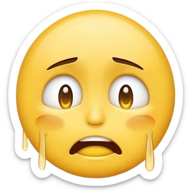 Emoji cry with smile sticker