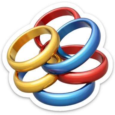 Colorful stacking rings sticker