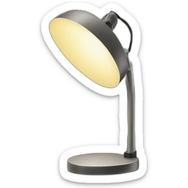 a desk lamp standing on a table sticker