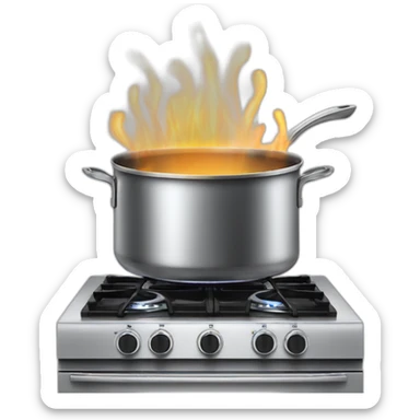 stove top with magnetic field around it sticker