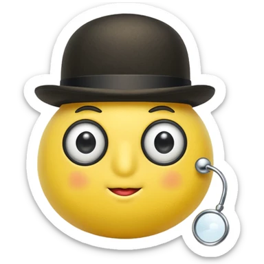 A lemon sporting a mini bowler hat and monocle.
































 sticker