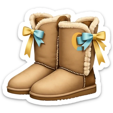 Uggs with bows sticker