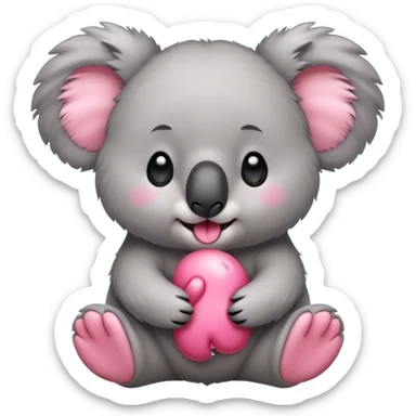 Cute koala with its tongue out  sticker
