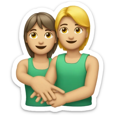 Cara con las dos manos con palmas hacia afuera sticker