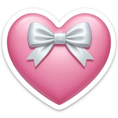 A pink heart with bow sticker