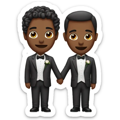 Two men getting married  sticker