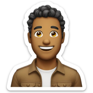 guy sly smile sticker