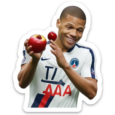 mbappé entrain de boire un coca cherry  sticker