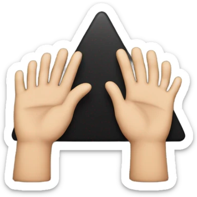 make a black "play" button with hands and arms in the middle, the typical triangle of the "play" symbol should be sticker