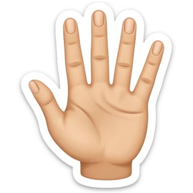 make me an emoji where all the fingers are up but thr ring finger is half down sticker