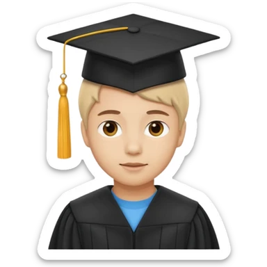 College with graduate hat sticker
