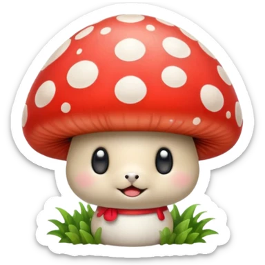 Mushroom pet sticker