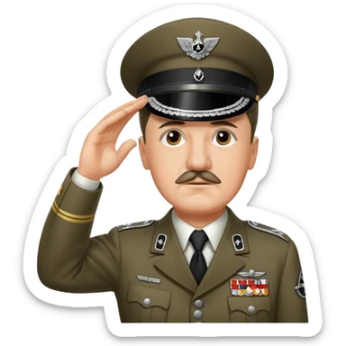 Adolf Hitler saluting  sticker