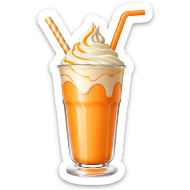 Orange creamsicle milkshake sticker