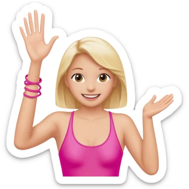 butterfly pink swimsuit Clapping sticker