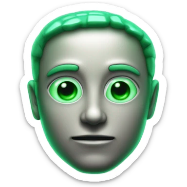 A mysterious shining omnious element named "IMPLOSIONITE" Shining in neon green beautiful Looking Like  Emerald sticker