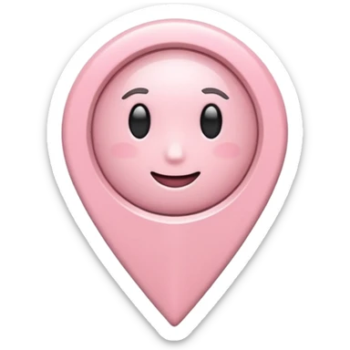 pale pink location pin sticker