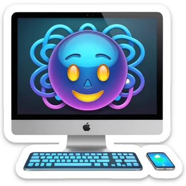 AI webflow on a computer - really complicated, no faces sticker