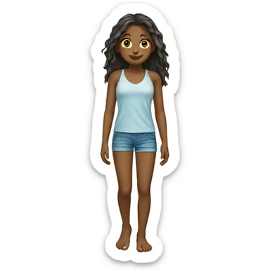 Barefoot Girl On Beach sticker