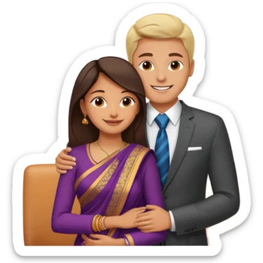 Office romance gone full Bollywood 💅😂” sticker