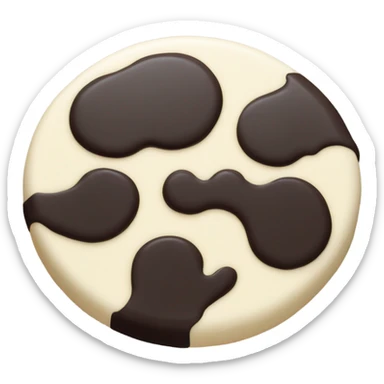 One Black and white cookie equally  sticker