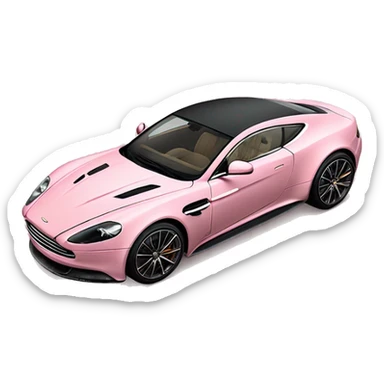 Pastel Pink Aston Martin  sticker