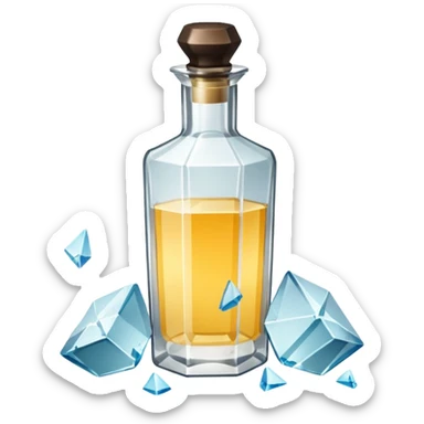 i want a shattered cologne with little pieces everywhere sticker