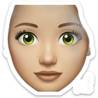 Brunette Jennifer Lawrence with Green eyes sticker