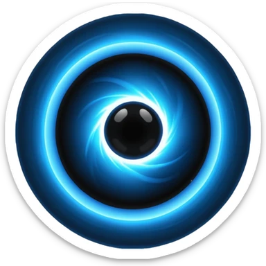 massive blue glowing black hole TON 618 sticker