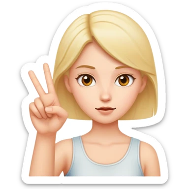 A girl flipping off you sticker