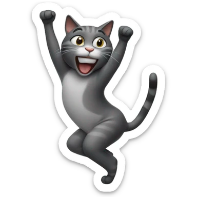 cat dancing with his butt sticker