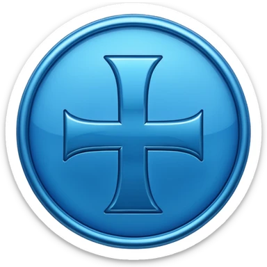 Blue plus(addition) symbol sticker