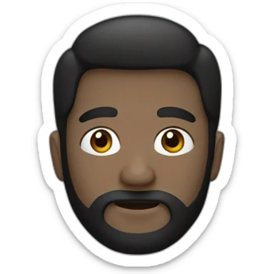 A man with a black hair wear a mask  sticker