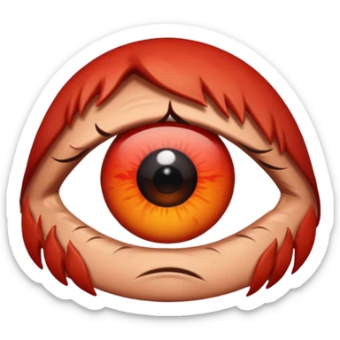 Angry only eye sticker