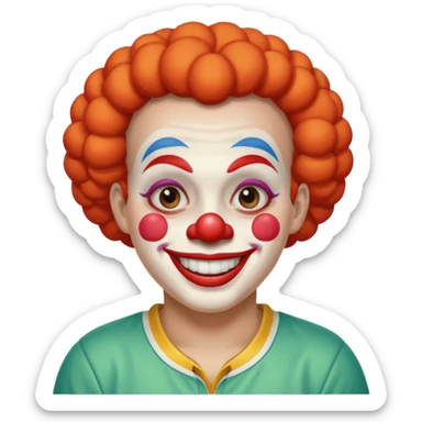 tennis player clown sticker