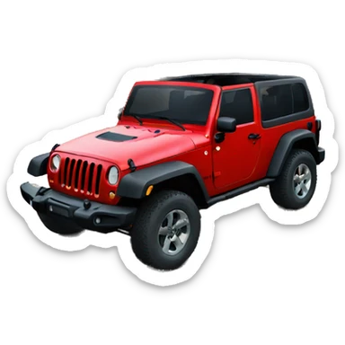 Jeep wrangler red no top sticker