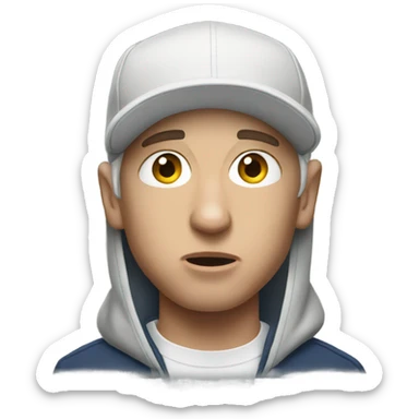 Eminem, born Marshall Mathers on October 17, 1972, in St. Joseph, Missouri, is an American rapper, songwriter, and record producer. He gained prominence with The Slim Shady LP (1999) and The Marshall Mathers LP (2000), both earning him Grammy Awards. Eminem is recognized for his controversial lyrics and alter ego "Slim Shady." He has won 15 Grammy Awards and an Academy Award for "Lose Yourself." With over 220 million records sold globally, he is among the best-selling music artists in history. sticker