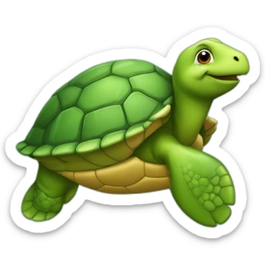 tortue avec une tete de dauphin sticker