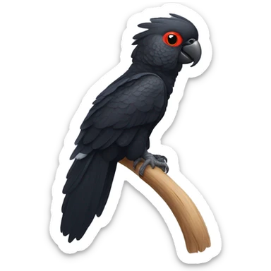 a red tailed black cockatoo sticker