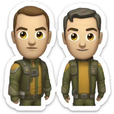 peter griffith and mike hawk from quake 4 sticker