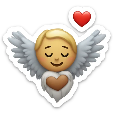 Un corazón con alas ciendo lanzado   sticker