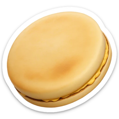 Cinematic Realistic image of a simple, single Colombian arepa, rendered with soft, golden cornmeal textures and delicate, crispy edges, set on a neutral background with gentle, natural lighting that highlights its traditional, comforting simplicity. sticker