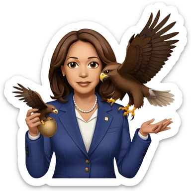 Kamala Harris hawk tuah sticker