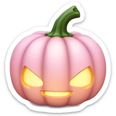 Light pink magic candle pumpkin  sticker