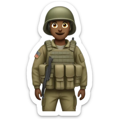 soldier in Israel Defence Forse   sticker