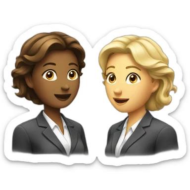 two business women talking sticker