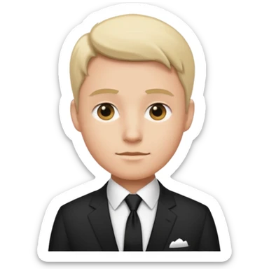 white shirt & black tie sticker