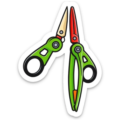 garden pruning scissors sticker