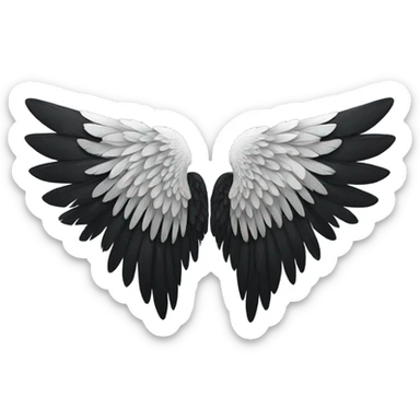 black angel wings sticker