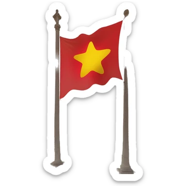 Bandiera Sicilia gialla e rossa con trinacria in mezzo sticker